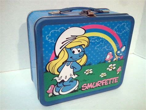 smurfs metal lunch box|smurfs lunchbox.